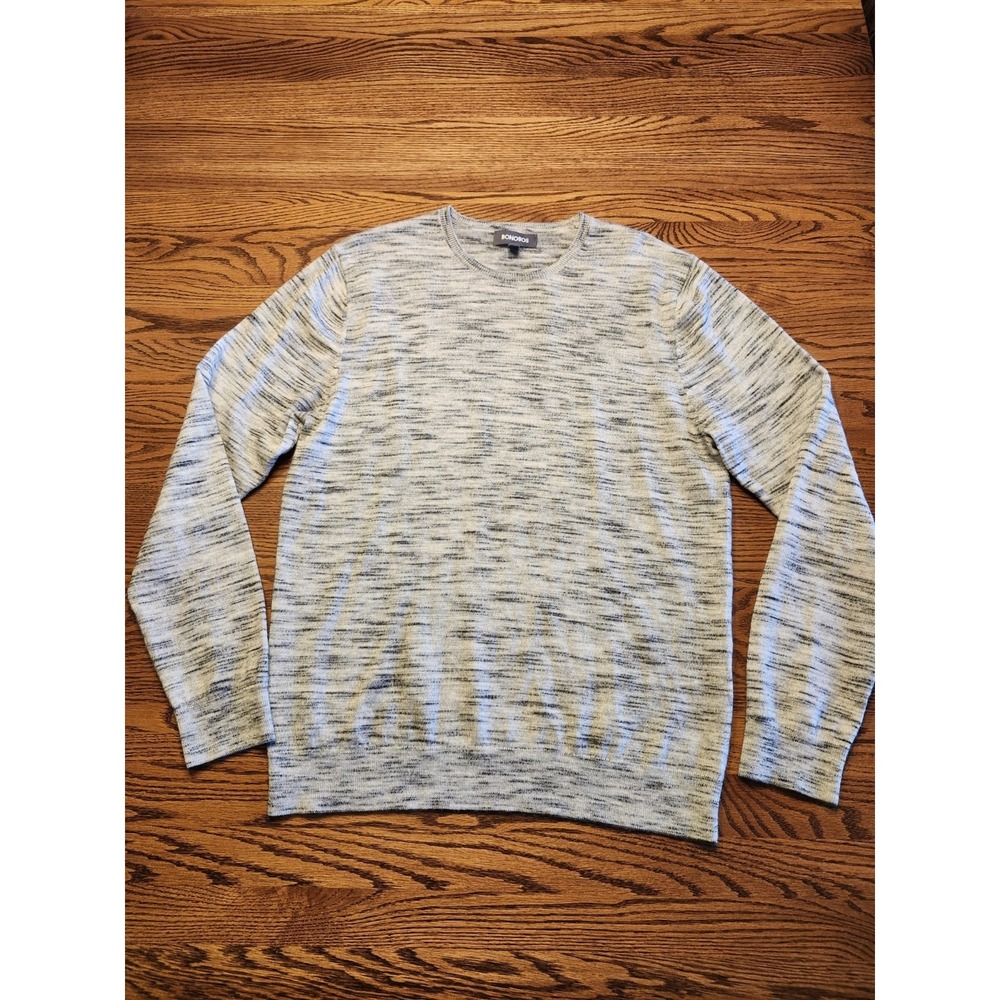Bonobos Sweater Mens Slim Fit Gray 100% Extra Fine Merino Wool Crewneck Sz Large